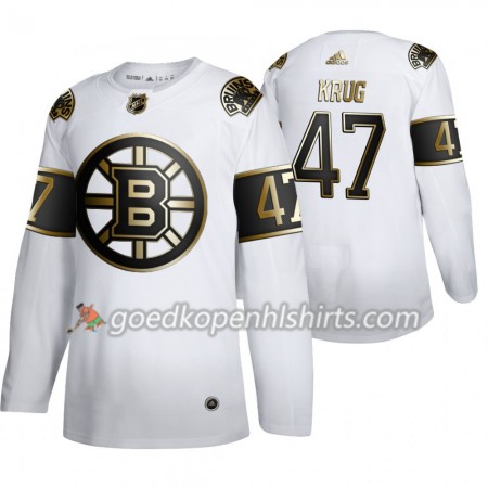 Boston Bruins Torey Krug 47 Adidas 2019-2020 Golden Edition Wit Authentic Shirt - Mannen
